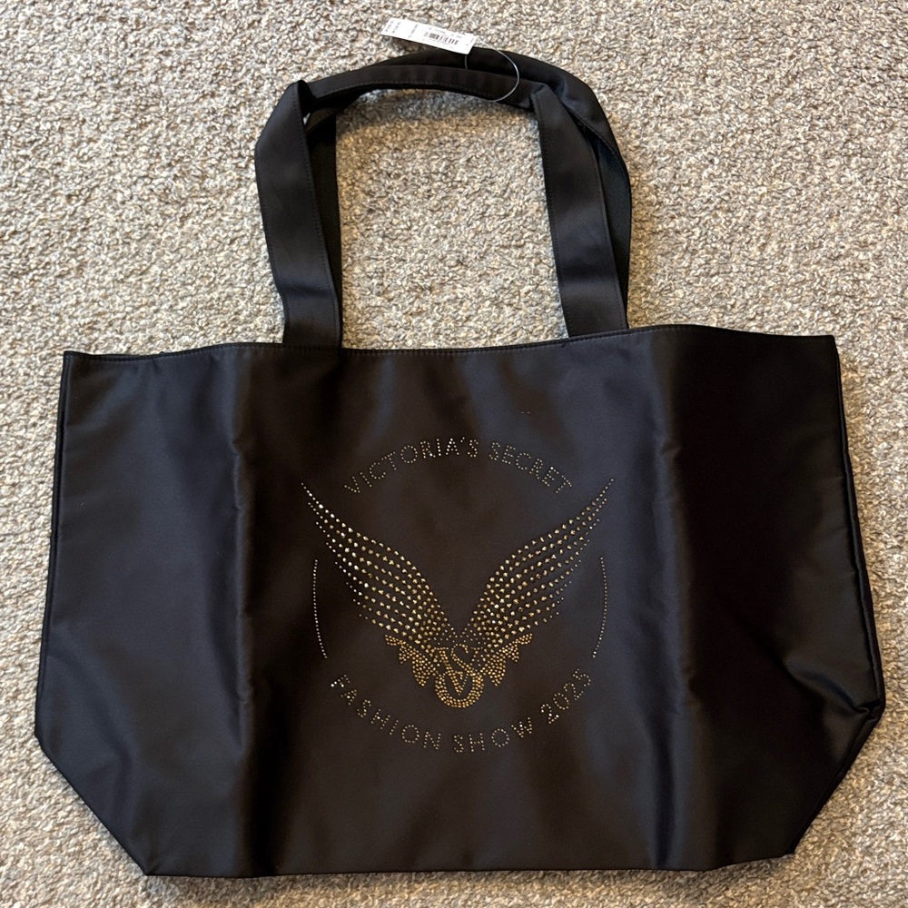Victoria's Secret Black Tote with Gold Logo